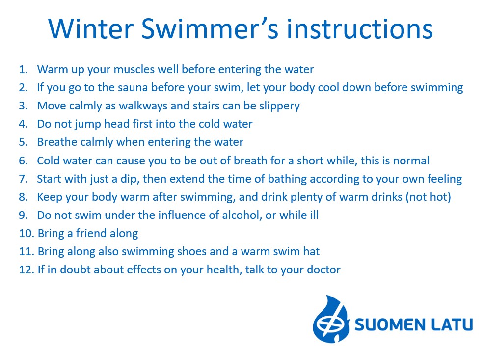 Winter Swimmer's instructions
