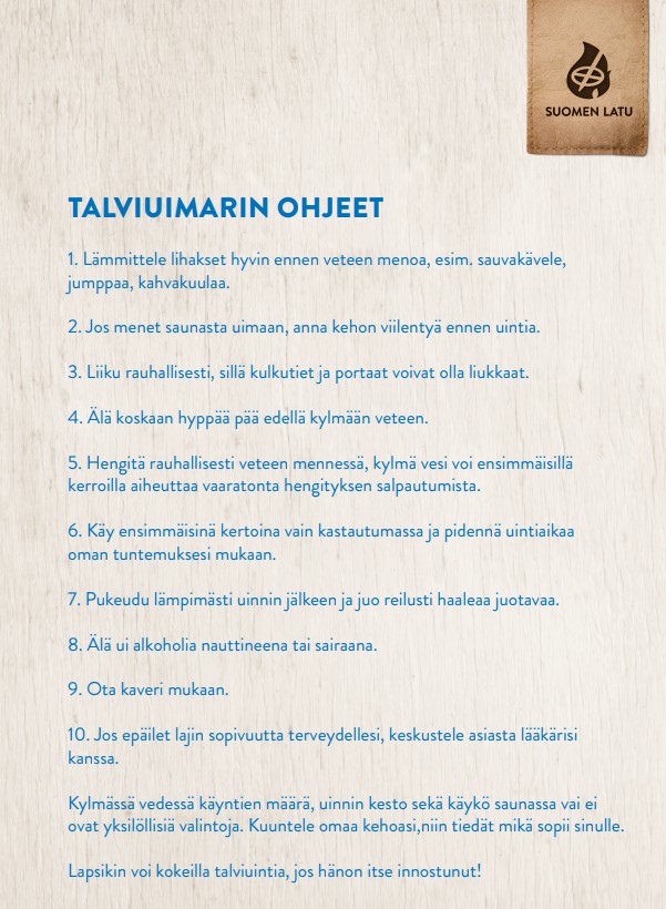 Talviuimarin ohjeet