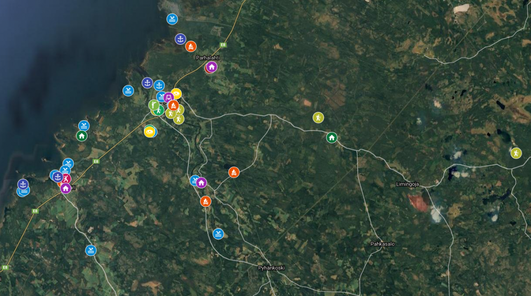 Virkistyskohteet-kartta-maps