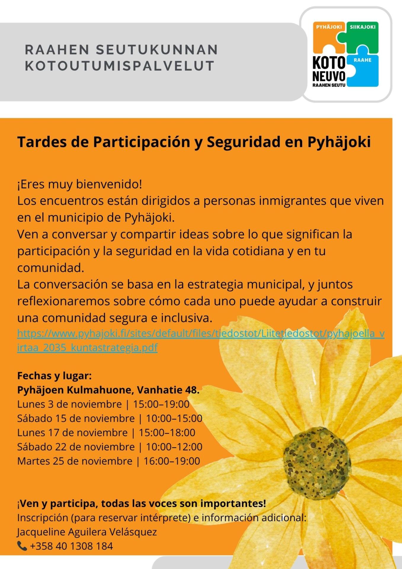 Tardes de Participacion y Seguridad en Pyhäjoki
