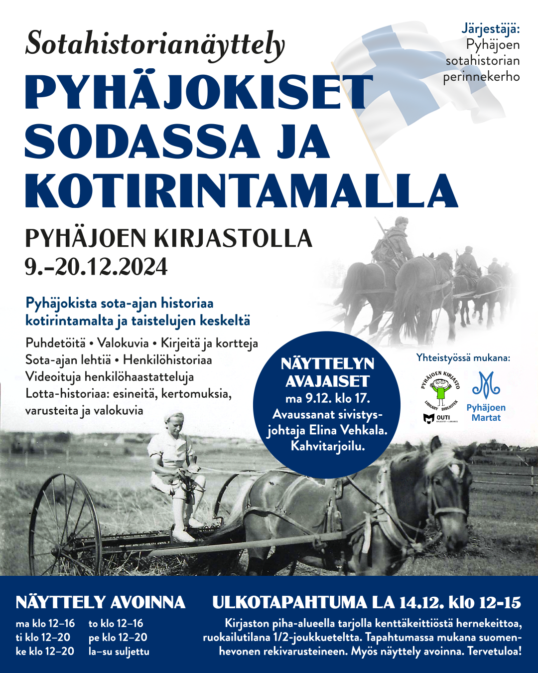 sota-ajan näyttely - mainos